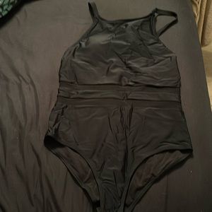 Black one piece swimsuit